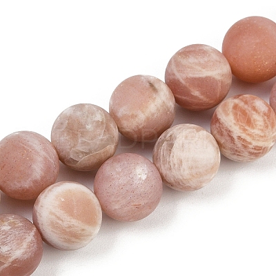 Round Natural Sunstone Beads Strands G-K068-29-10mm-1