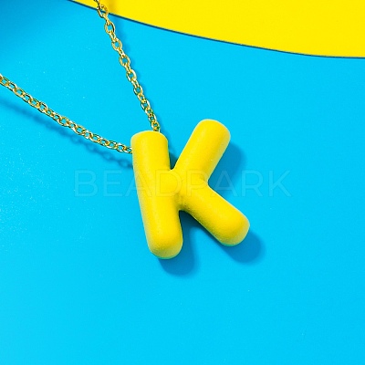 Alloy Initial Pendant Necklaces RS8745-11-1