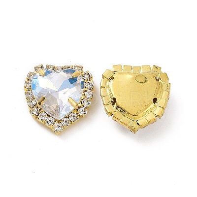 Heart Sew on Rhinestone DIY-E062-03G-04-1