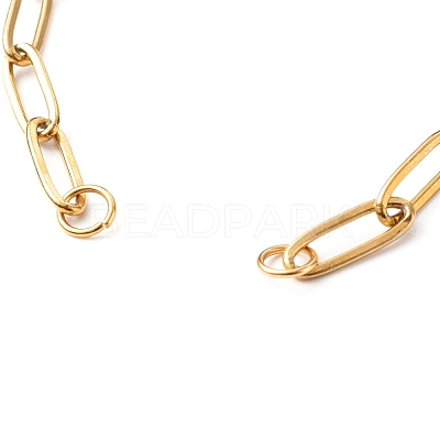 304 Stainless Steel Paperclip Chains Bracelet Making AJEW-JB01038-01-1