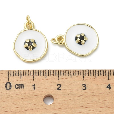 Brass Enamel Pendants KK-D384-01G-02-1