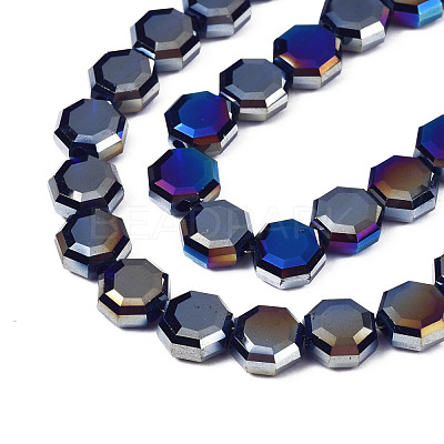 Electroplate Glass Beads Strands EGLA-N002-27-G01-1