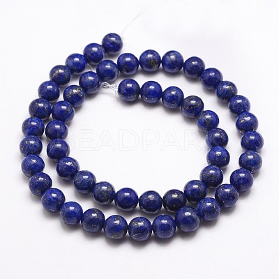 Natural Lapis Lazuli Bead Strands G-G953-03-8mm-1