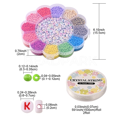 DIY Letter Bracelet Making Kit DIY-YW0002-18-0.7MM-1