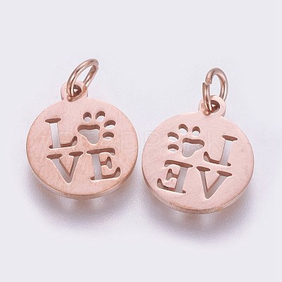 304 Stainless Steel Pendants STAS-Q201-T450R-1