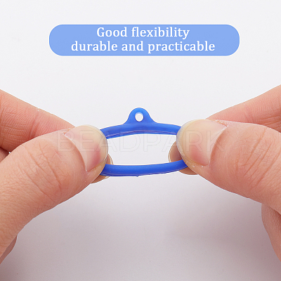 60Pcs 3 Style Silicone Pendant SIL-GF0001-28B-1