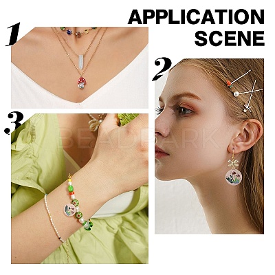 48Pcs 8 Style Alloy Enamel Pendants ENAM-SC0003-76-1
