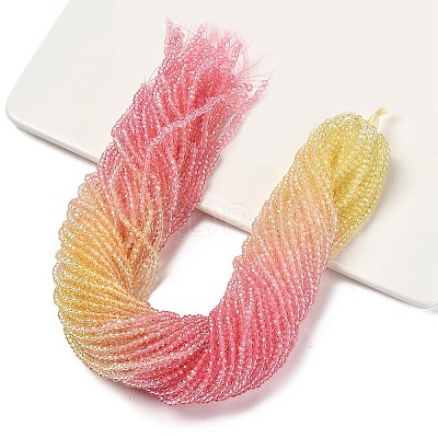 Transparent Painted Glass Beads Strands DGLA-A034-T2mm-A09-1