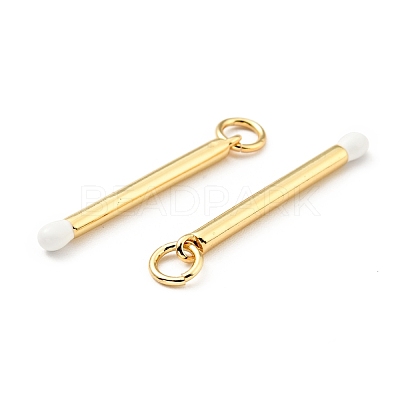 Brass Enamel Pendants KK-G416-36G-1
