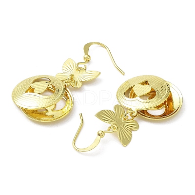 Rack Plating Brass Dnagle Earrings KK-C029-06G-1