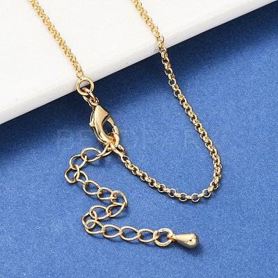 Long-Lasting Plated Brass Cable Chain Necklaces X-NJEW-K112-10G-NF-1
