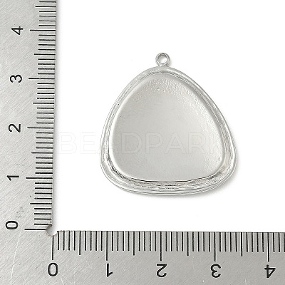 304 Stainless Steel Pendant Cabochon Settings for Enamel STAS-L293-03P-1