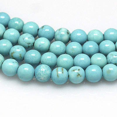 1 Strand Natural Howlite Beads Strands X-TURQ-G103-6mm-01-1