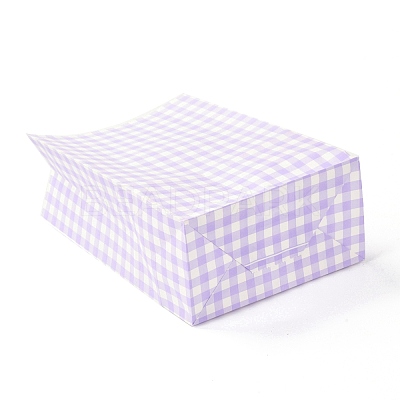 Rectangle with Tartan Pattern Paper Bags LS-CARB-Z001-01A-1