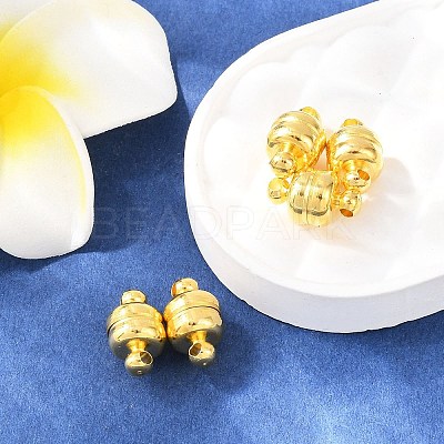 Brass Magnetic Clasps with Loops X-KK-H361-G-1