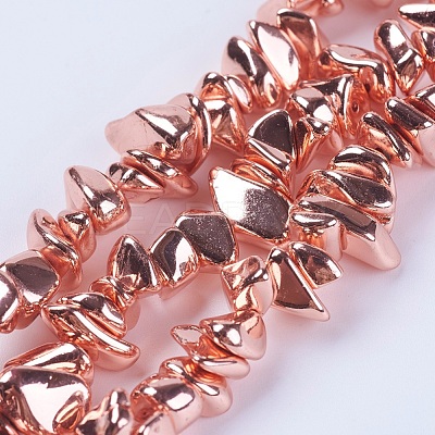 Electroplate Non-magnetic Synthetic Hematite Beads Strands G-K250-03A-RG-1