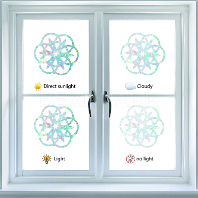 Waterproof PVC Colored Laser Stained Window Film Adhesive Stickers DIY-WH0256-053-1