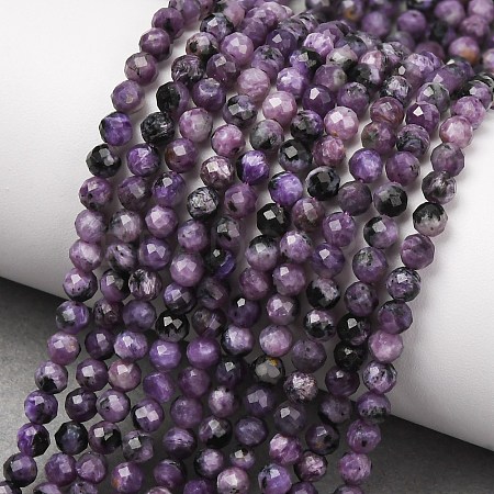 Natural Charoite Beads Strands GG-CBAA8F4-B09-4mm-B-1
