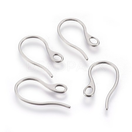 304 Stainless Steel Earring Hooks STAS-L219-01P-1