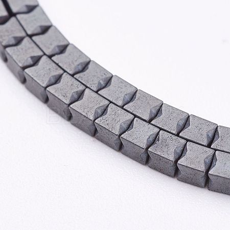 Non-magnetic Synthetic Hematite Beads Strands G-F396-38-2x2mm-1