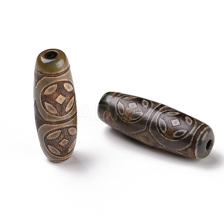 Tibetan Style dZi Beads TDZI-E004-31-1
