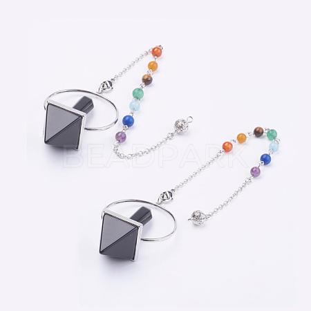 Chakra Gemstone Pyramid Dowsing Pendulums G-F515-01C-1