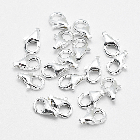 925 Sterling Silver Lobster Claw Clasps STER-G019-04-9mm-1
