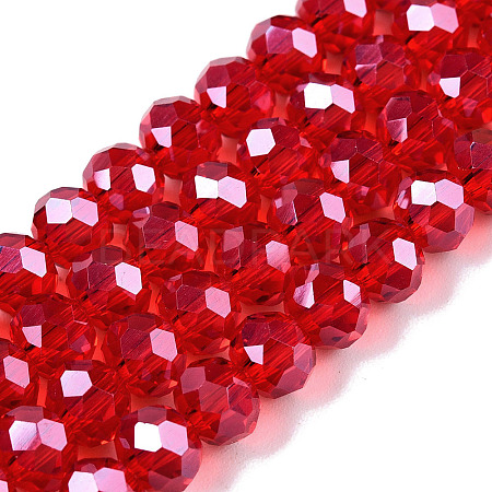 Electroplate Glass Beads Strands EGLA-A044-T6mm-A01-1