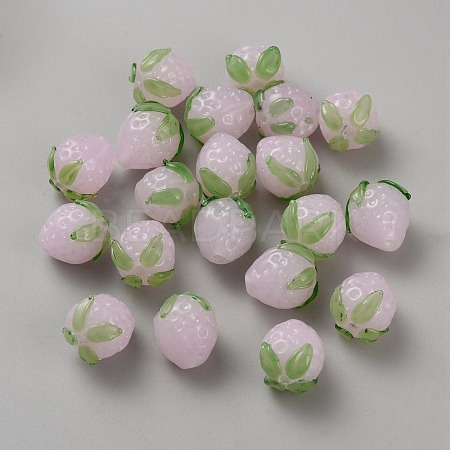 Handmade Lampwork Beads LAMP-WH0009-10D-1