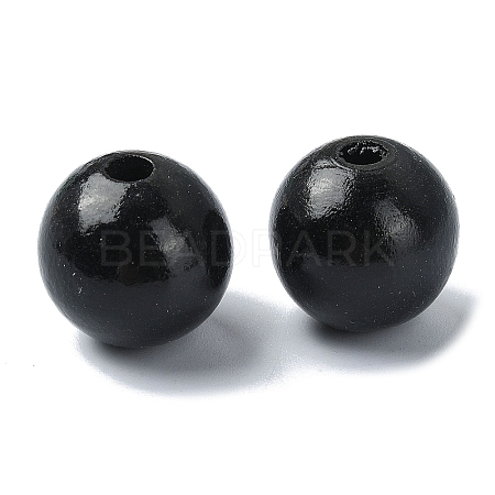 Wood Large Hole European Beads WOOD-D027-01B-1