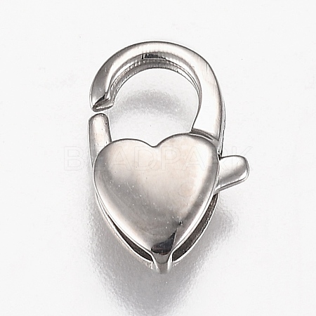Tarnish Resistant Polished 316 Surgical Stainless Steel Lobster Claw Clasps STAS-Z013-08P-1