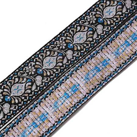 Ethnic style Embroidery Polyester Ribbons OCOR-WH0067-37B-1