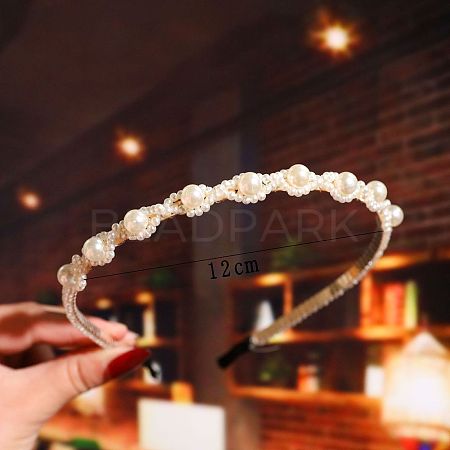 Pearl Hair Bands OHAR-PW0001-177K-1