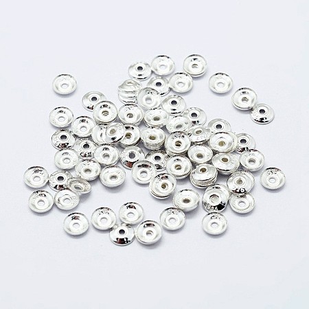 925 Sterling Silver Bead Caps STER-G022-06S-4mm-1