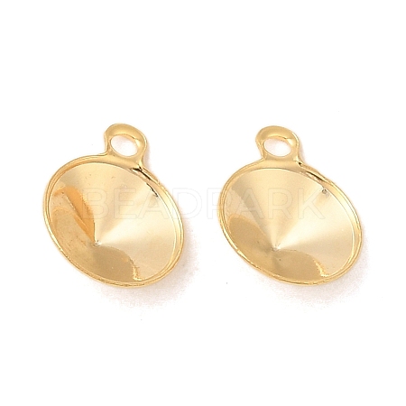 Ion Plating(IP) 304 Stainless Steel Pendant Pointed Back Rhinestone Settings STAS-U025-05A-G-1
