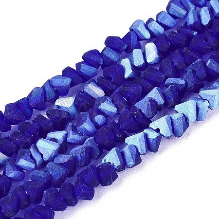 Frosted Transparent Glass Beads Strands GLAA-N054-4mm-11-1