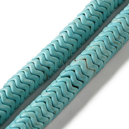 Synthetic Turquoise Dyed Beads Strands G-E594-21A-1