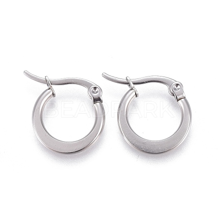 201 Stainless Steel Hoop Earrings EJEW-A052-27C-1