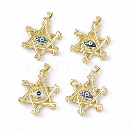 Natural Shell Pendants KK-M234-03G-1