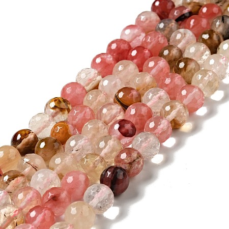 Cherry Quartz Glass Beads Strands G-P476-01D-01-1