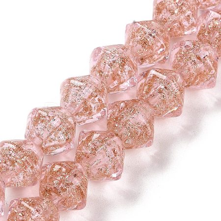 Handmade Gold Sand Lampwork Beads LAMP-Q036-04D-1