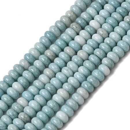 Cracked Opaque Glass Beads Strand GLAA-D306-A07-1
