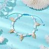 Dyed Natural White Jade Braided Bead Bracelets BJEW-JB10358-02-2