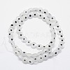 Handmade Evil Eye Lampwork Flat Round Bead Strands LAMP-L058-6mm-07-2