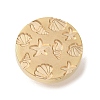 Golden Plated Round Shaped Wax Seal Brass Stamp Head STAM-K001-07G-05-1