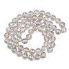 Transparent Electroplate Glass Beads Strands EGLA-N002-34C-B05-2