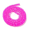 Baking Electroplate Glass Beads Strands DGLA-A039-J4mm-B24-2