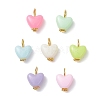 Opaque Polystyrene Plastic Pendants PALLOY-JF04353-02-1