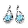 Synthetic Turquoise Teardrop Pendants KK-U043-39P-02-1
