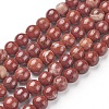 Natural Red Jasper Beads Strands X-G-F348-02-6mm-1